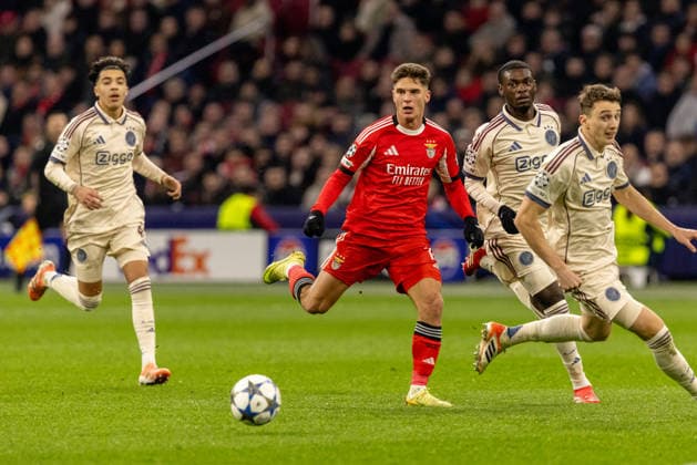 Georgiy Sudakov seen during Champions League league phase game between AFC Ajax and SL Benfica (Maciej Rogowski Ball Raw Images) Amsterdam Johan Cruyff Arena Netherlands Copyright: xMaciejxRogowskix _ROG8096