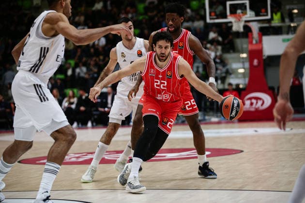 Hapoel s Vasilije Micic in action during the Euroleague game between Hapoel IBI Tel Aviv vs Real Madrid - Arena Botevgrad in Botevgrad, Bulgaria on November 25, 2025  Copyright: xIvanxSxIvanov IPAxSportx xipa-agency.netx xx IPA_68376516 IPA_Agency_IPA68376516