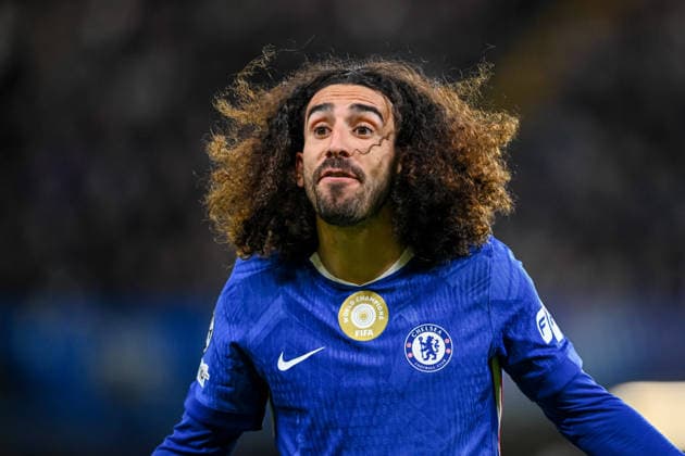 Marc Cucurella (Chelsea FC ) gestures during the UEFA Champions League 2025 26 League Phase MD5 match between Chelsea FC and FC Barcelona, Barca at Stamford Bridge on November 25, 2025 in London, United Kingdom. (Photo by Harry Langer DeFodi Images)