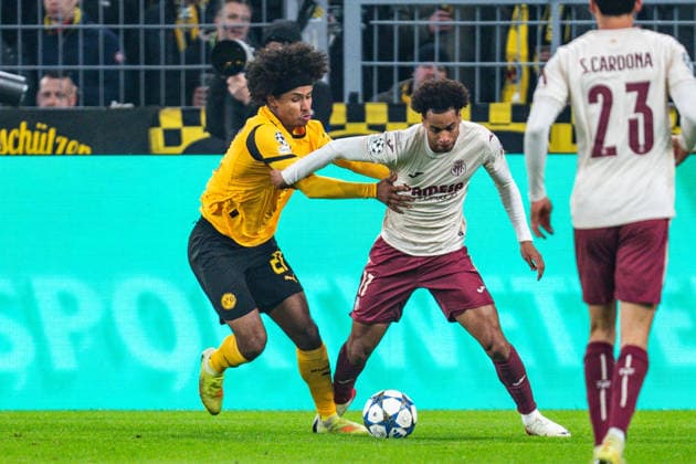 25.11.2025, Borussia Dortmund vs. Villareal, UEFA Champions League, 5. Spieltag Karim Adeyemi (Borussia Dortmund, 27) Copyright: xBahhoxKarax
