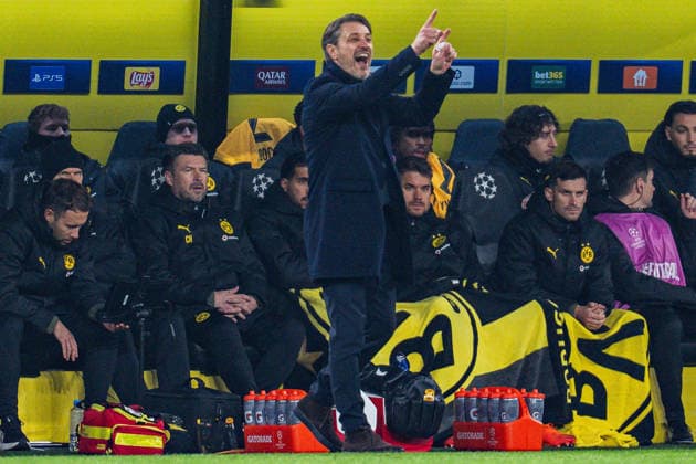 25.11.2025, Borussia Dortmund vs. Villareal, UEFA Champions League, 5. Spieltag Niko Kovac (Borussia Dortmund, Trainer) gestikuliert unzufrieden Mimik Gestik Copyright: xBahhoxKarax