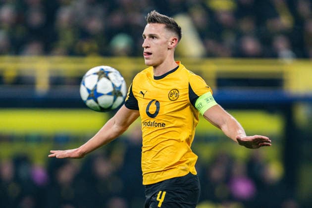 25.11.2025, Borussia Dortmund vs. Villareal, UEFA Champions League, 5. Spieltag Nico Schlotterbeck (Borussia Dortmund, 4) Copyright: xBahhoxKarax