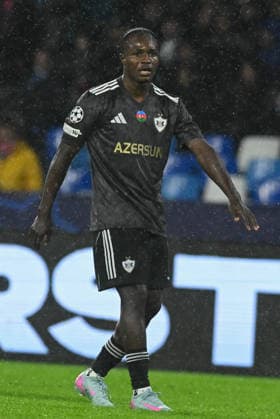 Emmanuel Addai of Qarabag look on during the Uefa Champions League match between SSC Napoli vs Qarabag at Diego Armndo Maradona Stadium  Copyright: xAgostinoxGemito IPAxSportx xipa-agency.netx xx IPA_68377478 IPA_Agency_IPA68377478