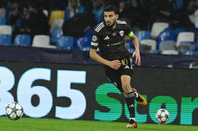 Abdellah Zoubir of Qarabag in action during the Uefa Champions League match between SSC Napoli vs Qarabag at Diego Armndo Maradona Stadium  Copyright: xAgostinoxGemito IPAxSportx xipa-agency.netx xx IPA_68377555 IPA_Agency_IPA68377555