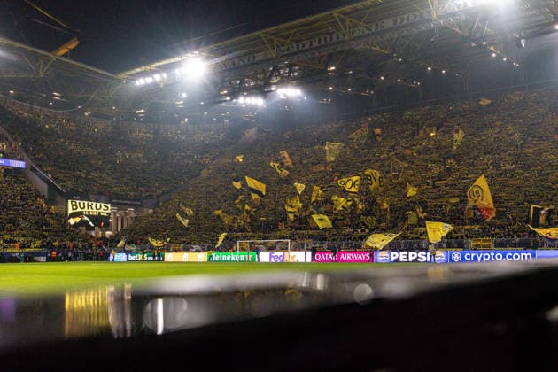 25.11.2025, Fussball, Saison 2025 2026, UEFA Champions League, Spieltag 5, Borussia Dortmund, - FC Villareal, Blick auf die Sütribüne, Dortmund Signal Iduna Park NRW Deutschland xRHR-FOTO DEx Copyright: DennisxEwert RHR-FOTOx RHR-FOTO DE