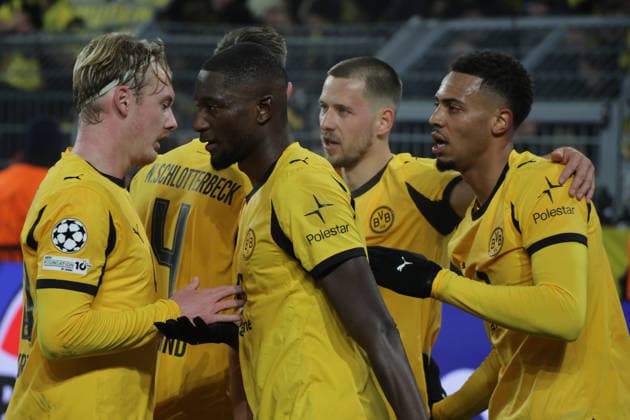 25.11.2025, xgrfx, Fussball UEFA Champions League, Borussia Dortmund - Villareal CF v.l. Tor, Serhou Guirassy (Borussia Dortmund) (DFL DFB REGULATIONS PROHIBIT ANY USE OF PHOTOGRAPHS as IMAGE SEQUENCES and or QUASI-VIDEO) Dortmund