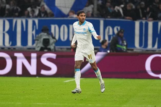 Pierre-Emerick Aubameyang of Marseille celebrates after he makes the score 1-1 Marseille v Newcastle United, UEFA Champions League, Group Stage, Football, Orange Velodrome, Marseille, France- 25 Nov 2025Marseille Orange Vélodrome France EDITORIAL USE ONLY No use with unauthorised audio, video, data, fixture lists, club league logos or live services. Online in-match use limited to 120 images, no video emulation. No use in betting, games or single club league player publications.  Copyright: xDavexWinter Shutterstockx 15918266bm