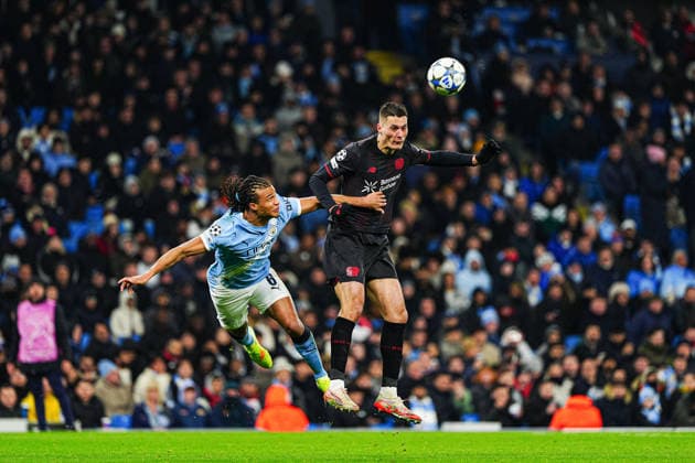 Tor zum 0:2 per Kopfball Patrik Schick (Bayer 04 Leverkusen, 14) ENG, Manchester City vs. Bayer 04 Leverkusen, Fussball, UEFA Champions League, Spieltag 5, Spielzeit 2025 2026, 25.11.2025 ENG, Manchester City vs. Bayer 04 Leverkusen, Fussball, UEFA Champions League, Spieltag 5, Spielzeit 2025 2026, 25.11.2025 Manchester Copyright: xEibner-Pressefoto MarcelxvonxFehrnx EP_MFN