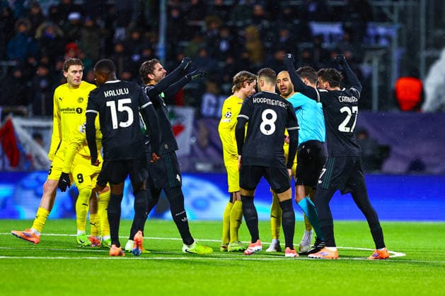 UEFA Champions League 2025 2026 Bodo Glimt Juventus Bodo 20251125 UEFA Champions League between Bodo Glimt and Juventus at Aspmyra Stadium Photo Mats Torbergsen NTB Bodo Norway EDITORIAL USE ONLY RESTRICTED USE FOR BETTING COMPANIES  Copyright: xMatsxTorbergsenx xNTBx