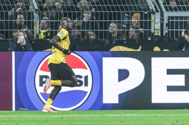 Fussball, UEFA Champions League Saison 2025 2026 Ligaphase - 5.Spieltag Borussia Dortmund - FC Villarreal 25.11.2025, SIGNAL IDUNA PARK Torjubel ++d nach dem Tor zum 1-0 durch Serhou Guirassy (Borussia Dortmund, 9) Dortmund SIGNAL IDUNA PARK Nordrhein-Westfalen Deutschland