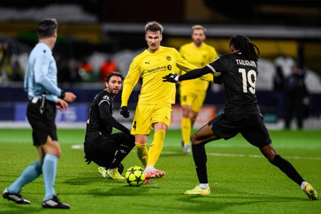 251125 Odin Bjortuft of Bodo Glimt during the UEFA Champions League football match between Bodo Glimt and Juventus on November 25, 2025 in Bodo. Photo: Marius Simensen BILDBYRAN COP 238 MM0049 bbeng football fotball fotboll soccer uefa champions league mesterligaen bodo glimt juventus Copyright: MARIUSxSIMENSEN BB251125ZN009