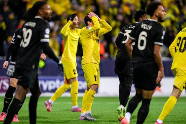 251125 Sondre Brunstad Fet of Bodo Glimt looks dejected during the UEFA Champions League football match between Bodo Glimt and Juventus on November 25, 2025 in Bodo. Photo: Marius Simensen BILDBYRAN COP 238 MM0049 bbeng football fotball fotboll soccer uefa champions league mesterligaen bodo glimt juventus depp Copyright: MARIUSxSIMENSEN BB251125ZX006