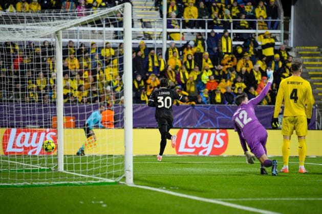 Champions League 2025 2026 Bodo Glimt Juventus Bodo 20251125 Juventus Jonathan David after the 2 3 score in the Champions League football match between Bodo Glimt and Juventus at Aspmyra Stadium Photo Stian Lysberg Solum NTB Bodo Norway EDITORIAL USE ONLY RESTRICTED USE FOR BETTING COMPANIES  Copyright: xStianxLysbergxSolumx xNTBx
