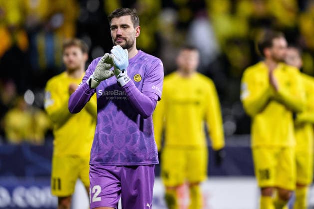 251125 goalkeeper Nikita Haikin of Bodo Glimt after the UEFA Champions League football match between Bodo Glimt and Juventus on November 25, 2025 in Bodo. Photo: Marius Simensen BILDBYRAN COP 238 MM0049 bbeng football fotball fotboll soccer uefa champions league mesterligaen bodo glimt juventus depp Copyright: MARIUSxSIMENSEN BB251125ZK010