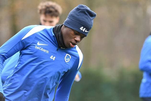Genk s Josue Kongolo pictured during a training session of Belgian soccer team KRC Genk, on Wednesday 26 November 2025, in Genk. The team prepares for tomorrow s match against Swiss FC Basel, fifth game (out of 8) in the league phase of the UEFA Europa League competition. JILLxDELSAUX  x144372064x