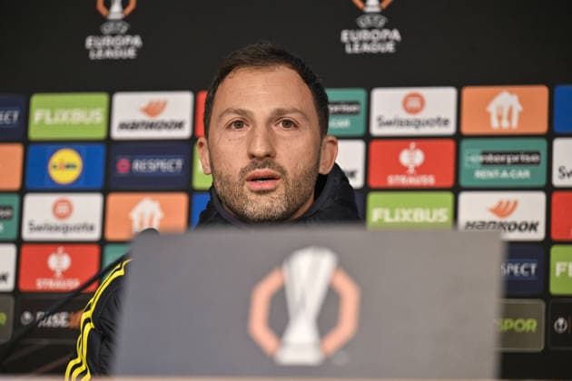 Ahead of Fenerbahce v Ferencvaros - UEFA Europa League ISTANBUL, TURKIYE- NOVEMBER 26: Fenerbahce Head Coach Domenico Tedesco speaks to the press ahead of the match between Fenerbahce and Hungarian team Ferencvaros in the fifth week of the UEFA Europa League in Istanbul, Turkiye on November 26, 2025. Muhammed Enes Yildirim Anadolu Istanbul Turkey. Editorial use only. Please get in touch for any other usage.  Copyright: x2025xAnadoluxMuhammedxEnesxYildirimx