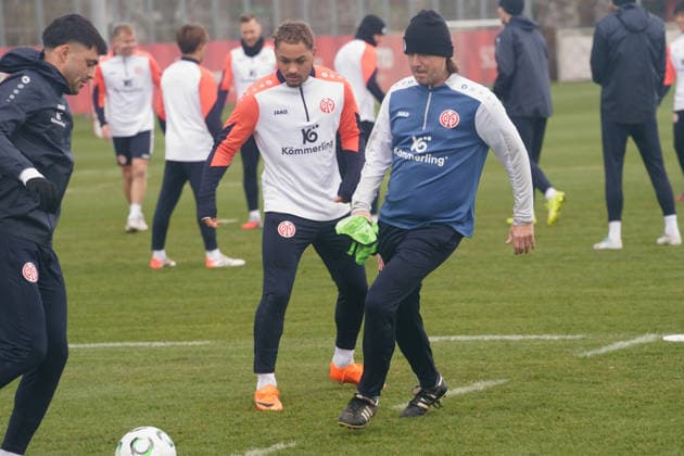 NADIEM AMIRI, ARMINDO SIEB, BO HENRIKSEN TRAINING 1.FSV MAINZ 05 MAINZ