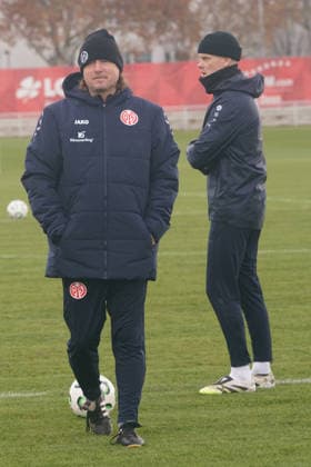 BO HENRIKSEN, MIKKEL JESPERSEN TRAINING 1.FSV MAINZ 05 MAINZ 