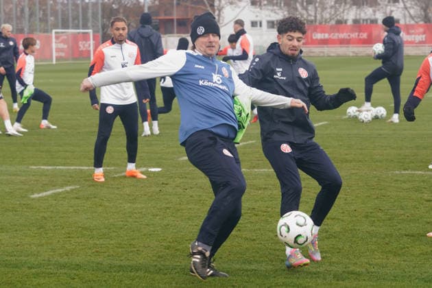 BO HENRIKSEN, BEN BOBZIEN TRAINING 1.FSV MAINZ 05 MAINZ 