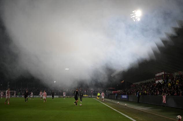 26.11.2025, xophax, Fussball , UEFA Youth League . 1.FC Köln U19 gegen FC Midtjylland. Fans im Franz Kremer Stadion Koeln