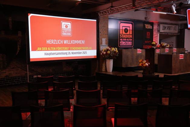 Hauptversammlung der An der Alten Försterei Stadionbetriebs AG Fußball Fussball Bundesliga Herren DFL Saison 2025 2026 26.11.2025 1.FC Union Berlin FCU