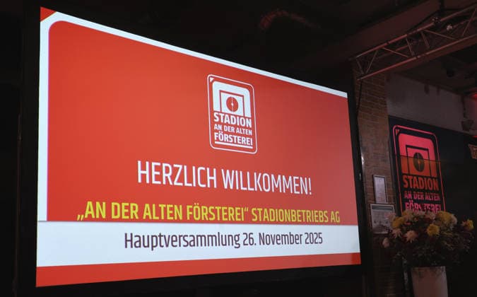 Hauptversammlung der An der Alten Försterei Stadionbetriebs AG Fußball Fussball Bundesliga Herren DFL Saison 2025 2026 26.11.2025 1.FC Union Berlin FCU