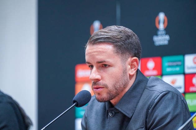 Tschechien: Pressekonferenz vor dem Fussballspiel UEFA Europa League 2025 26, 5. Spieltag - Viktoria Pilsen vs SC Freiburg - Doosan Arena (Pilsen): Christian Günter Christian Guenter (SC Freiburg, 30) Pilsen PlzeÅˆskÃ½ kraj Tschechien Copyright: xJOERANxSTEINSIEKx