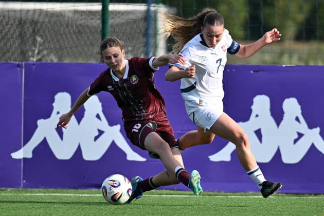 Schweiz: EM Qualifikation U19 - Weissrussland vs Schweiz - Firenze, Italien: Emilie Mece of Switzerland Women U19 Copyright: xLisaxGuglielmix