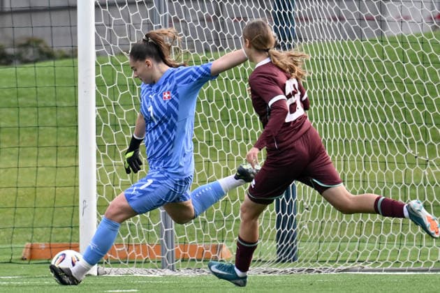 Schweiz: EM Qualifikation U19 - Weissrussland vs Schweiz - Firenze, Italien: Lea Kramoviku of Switzerland Women U19 Copyright: xLisaxGuglielmix