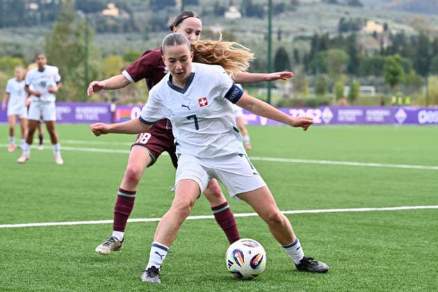 Schweiz: EM Qualifikation U19 - Weissrussland vs Schweiz - Firenze, Italien: Emilie Mece of Switzerland Women U19 Copyright: xLisaxGuglielmix