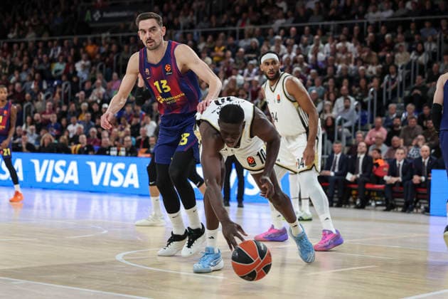 November 26, 2025, Barcelona, Barcelona, Spain: Bodian Massa of LDLC Asvel Villeurbanne in action during the EuroLeague Regular Season Round 13 match played between FC Barcelona, Barca and LDLC Asvel Villeurbanne at Palau Blaugrana on November 26, 2025 in Barcelona, Spain. Barcelona Spain - ZUMAa181 20251126_zaa_a181_071 Copyright: xJavierxBorregox