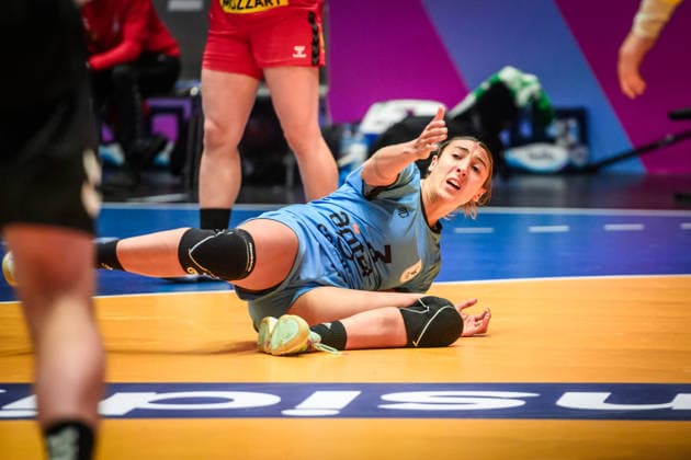 Sabrina Grieco Vigna (Uruguay, 03) GER, Serbien - Uruguay, Handball Weltmeisterschaft, Vorrunde, Gruppe C, 26.11.2025 GER, Serbien - Uruguay, Handball Weltmeisterschaft, Vorrunde, Gruppe C, 26.11.2025 Stuttgart Copyright: xSandyxDinkelackerx EP_SDR