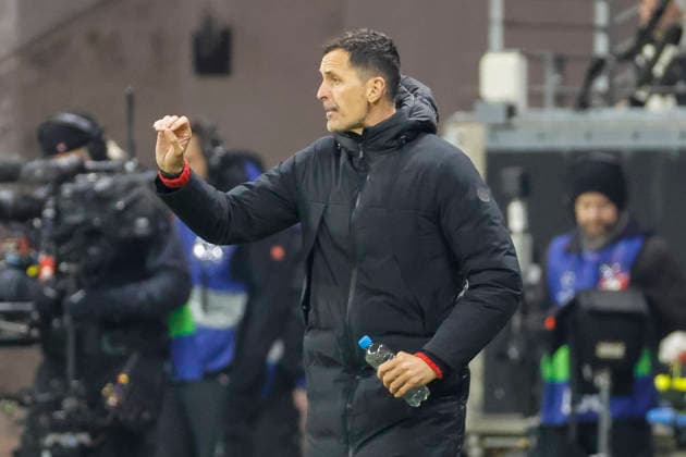 Dino Toppmöller, Toppmoller (Eintracht Frankfurt, Trainer) , Deutschland, Fussball, UEFA Champions League, 5. Spieltag, 2025 2026, Eintracht Frankfurt vs. Atalanta Bergamo, 26.11.2025, Deutsche-Bank-Park, Frankfurt am Main, Deutschland Frankfurt am Main Deutsche-Bank-Park Hessen Deutschland Copyright: xGrantxHubbsx