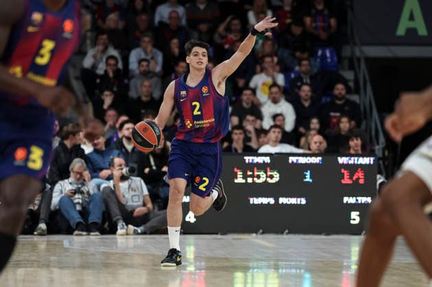November 26, 2025, Barcelona, Barcelona, Spain: Juani Marcos of FC Barcelona, Barca in action during the EuroLeague Regular Season Round 13 match played between FC Barcelona and LDLC Asvel Villeurbanne at Palau Blaugrana on November 26, 2025 in Barcelona, Spain. Barcelona Spain - ZUMAa181 20251126_zaa_a181_118 Copyright: xJavierxBorregox