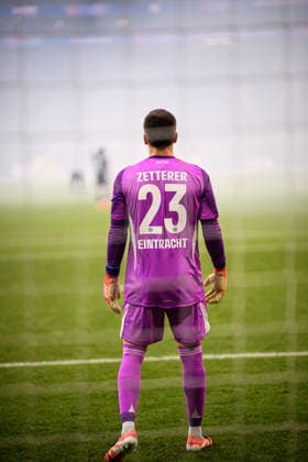 FRANKFURT, GERMANY - 26 NOVEMBER, 2025: Michael Zetterer - UEFA Champions League match Eintracht Frankfurt vs Atalanta Bergamo at Deutsche Bank Park.  Copyright: xVITALIIxKLIUIEVx
