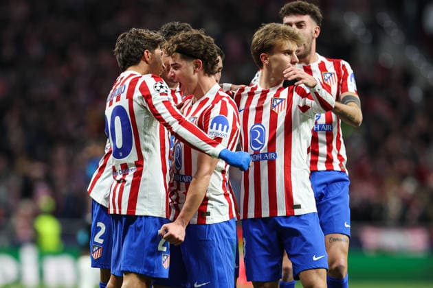 November 26, 2025, Madrid, Madrid, Spain: Julian Alvarez of Atletico de Madrid celebrates a goal during the UEFA Champions League 2025 26 League Phase MD5 match between Atletico de Madrid and FC Internazionale Milano at Riyadh Air Metropolitano on November 26, 2025, in Madrid, Spain. Madrid Spain - ZUMAa181 20251126_zaa_a181_250 Copyright: xIrinaxR.xHipolitox