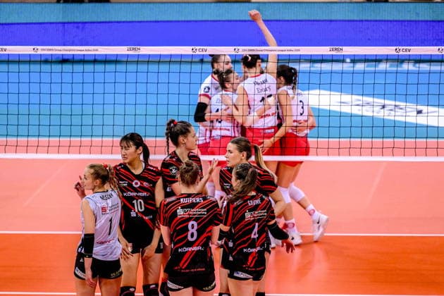 Volleyball, Frauen, CL, LKS Commercecon Lodz - Dresdner SC LODZ 26.11.2025 LIGA MISTRZYN CEV SIATKOWKA KOBIET CEV VOLLEYBALL CHAMPIONS LEAGUE WOMEN --- LKS COMMERCECON LODZ - DRESDNER SC N Z DRESDEN SC TEAM DRUZYNA LKS COMMERCECON LODZ FOT.PAWEL PIOTROWSKI 400MM.PL NEWSPIX.PL --- newspix.pl 