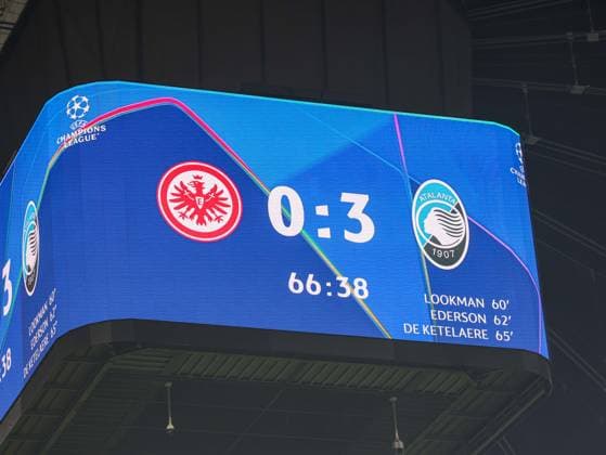 Drei Tore in 5 Minuten für Atalanta Bergamo BC UEFA Champions League, 5. Spieltag: Eintracht Frankfurt - Atalanta BC am 26.11.25 in Deutsche Bank Park, Frankfurt Frankfurt Deutsche Bank Park Frankfurt Deutschland Copyright: xAlfioxMarinox