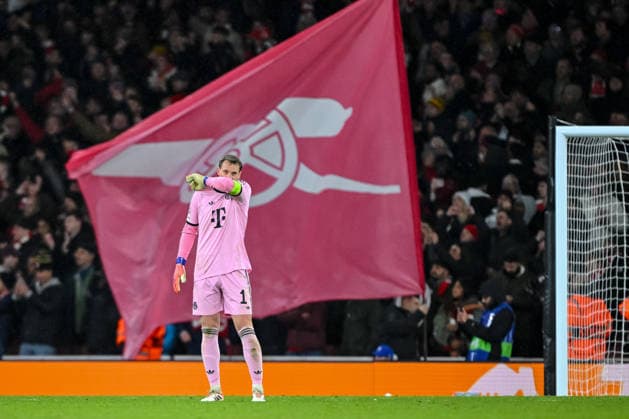 Torwart Manuel Neuer (Bayern Muenchen) looks dejected during the UEFA Champions League 2025 26 League Phase MD5 match between Arsenal FC and FC Bayern München at Arsenal Stadium on November 26, 2025 in London, United Kingdom. (Photo by Harry Langer DeFodi Images)