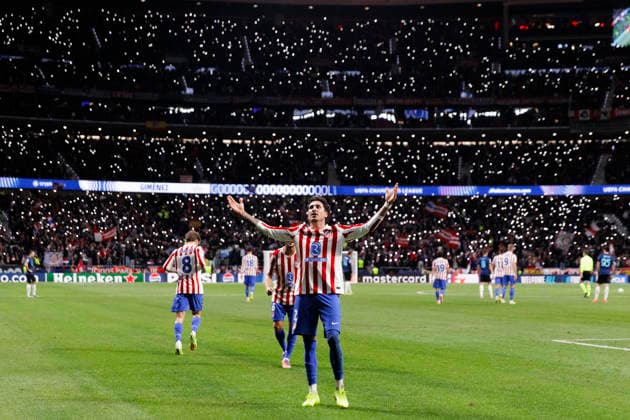 UEFA champions league - Atletico de Madrid vs Inter de Milan MADRID,SPAIN - 26 November:Jose Gimenez of Atletico de Madrid celebrates a goal during UEFA champions league 2025 26 match between Atletico de Madrid and Inter de Milan at Riyadh Air Metropolitano Stadium. (Photo by Guille Martinez f22photo) Madrid Riyadh Air Metropolitano Stadium Spain Copyright: xGuillermoxMartinezx