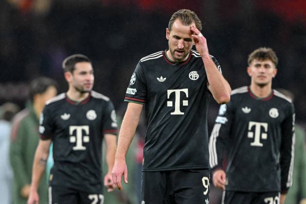 Harry Kane (Bayern München) looks dejected during the UEFA Champions League 2025 26 League Phase MD5 match between Arsenal FC and FC Bayern München at Arsenal Stadium on November 26, 2025 in London, United Kingdom. (Photo by Harry Langer DeFodi Images)