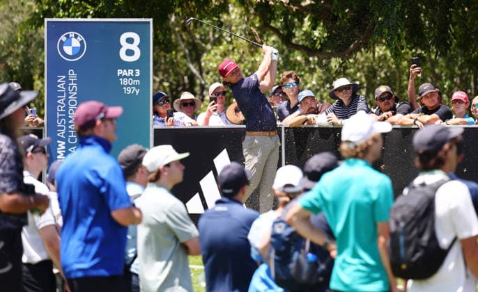 GOLF AUSTRALIAN PGA, Golf Herren Cameron Smith of Australia tees off on the 8th hole during the Australian PGA Championship at Royal Queensland Golf Club in Brisbane, Queensland, Thursday, November 27, 2025. ( NO ARCHIVING Brisbane Queensland Australia  Copyright: xx 20251127159924175222