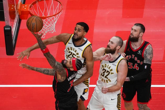 Indiana Pacers vs Toronto Raptors TORONTO, CANADA - NOVEMBER 26 : Brandon Ingram (3) of Toronto Raptors in action during the 2025 Emirates NBA, Basketball Herren, USA Cup basketball game between Indiana Pacers and Toronto Raptors at the Scotiabank Arena on November 26, 2025 in Toronto, Ontario, Canada. Mert Alper Dervis Anadolu Ontario Canada. Editorial use only. Please get in touch for any other usage.  Copyright: x2025xAnadoluxMertxAlperxDervisx