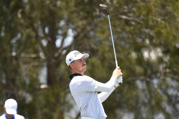 GOLF AUSTRALIAN PGA, Golf Herren Daniel Hillier of New Zealand plays a shot during the Australian PGA Championship at Royal Queensland Golf Club in Brisbane, Queensland, Thursday, November 27, 2025. ( NO ARCHIVING, EDITORIAL USE ONLY Brisbane Queensland Australia  Copyright: xJonoxSearlex 20251127172854921900