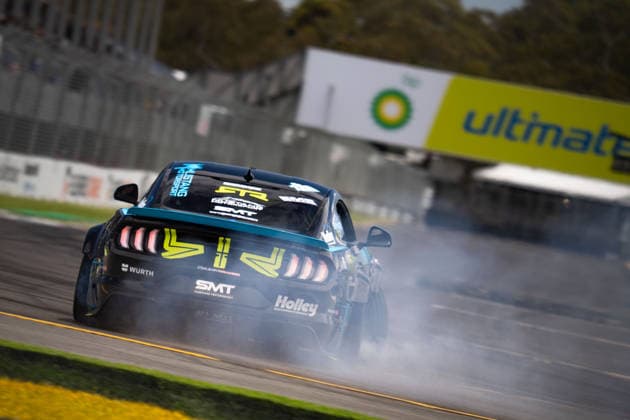 November 27, 2025, Adelaide, South Australia, Australia: JORDAN SANDERSON for RTR Motorsport during the Penrite Drift All Stars on Thursday at the BP Ultimate Adelaide Grand Final. Adelaide Australia - ZUMAf186 20251127_zsp_f186_038 Copyright: xJamesxForresterx