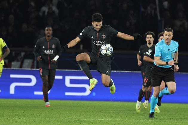 CHAMPIONS LEAGUE PSG - TOTTENHAM PHOTOPQR LE PARISIEN LP Fred Dugit ; Paris ; 26 11 2025 ; Sports Parc des Princes, Paris (XVIe), le 26 11 2025 5e journée de Ligue des Champions Psg-Tottenham LP Fred Dugit 9 Gonçalo Ramos
