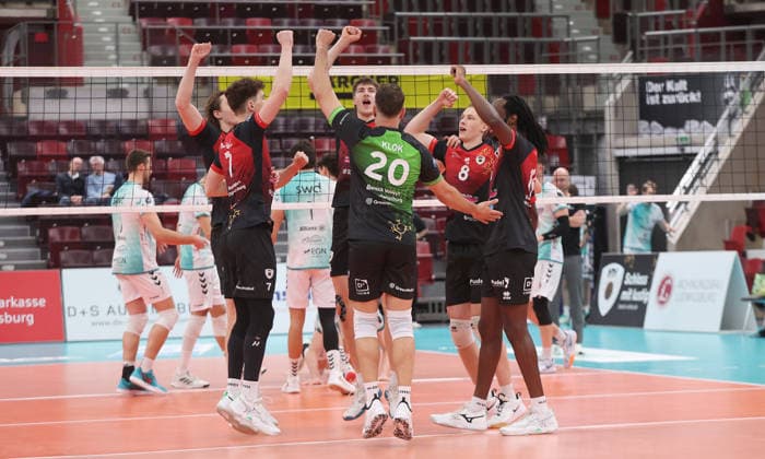 Ludwigsburg , Zoi DVV Pokal Viertelfinale , Barock Volleys MTV Ludwigsburg vs. Powervolleys Düren , Jubel Ludwigsburg