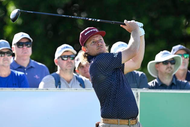 27th November 2025; Royal Queensland Golf Club, Brisbane, Queensland, Australia; BMW Australian PGA, Golf Herren Championship Golf, Round One; Cam Smith of Australia follows the flight of his tee shot  NigelxOwen