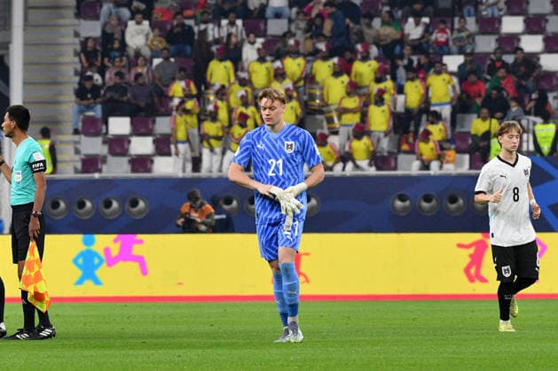 SOCCER - 2025 FIFA U17, U 17 World Cup DOHA,QATAR,27.NOV.25 - SOCCER - FIFA Under 17 World Cup Qatar 2025, final, Portugal vs Austria. Image shows Daniel Posch (AUT).  GEPAxpictures xRanjithxKumar
