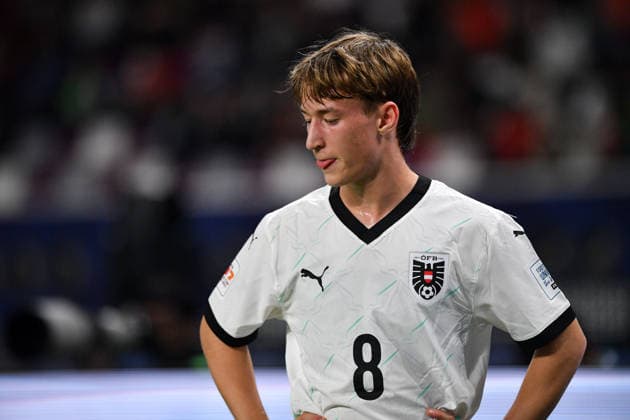 SOCCER - 2025 FIFA U17, U 17 World Cup DOHA,QATAR,27.NOV.25 - SOCCER - FIFA Under 17 World Cup Qatar 2025, final, Portugal vs Austria. Image shows Jakob Werner (AUT).  GEPAxpictures xRanjithxKumar